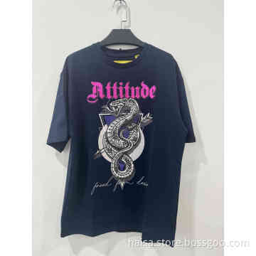 Summer Mens blue T-shirt Fashion